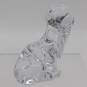 Signed Daum France Clear Crystal Hound Dog Figurine Paperweight 3.5" image number 1