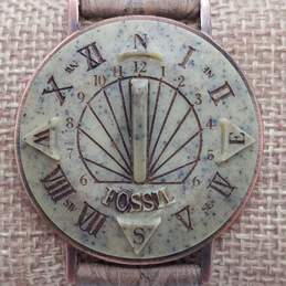 Fossil 35mm Sundial Vintage Novelty Roman Numeral Copper Watch alternative image