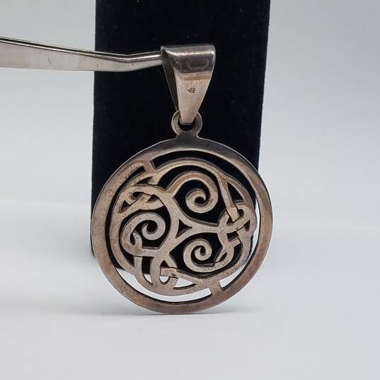 Silpada Vintage Sterling Silver Celtic Knot Pendant 20.9g image number 4
