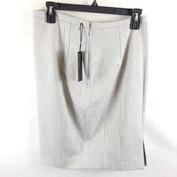 Express Women Grey Stripe Pencil Mid Skirt Sz 6 NWT alternative image