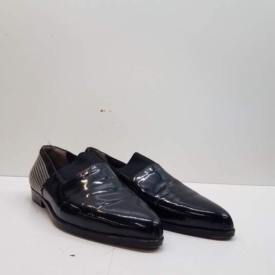 Armando Pollini Studded Black Patent Leather Loafers Size 42.5 EU/9.5 US image number 3
