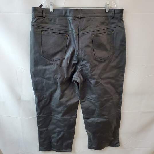 Size 18 Black Leather Motorcycle Pants image number 2