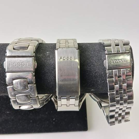 Buy the Men's Fossil Silver Tone Watches Lot of 3 | GoodwillFinds