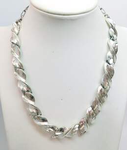 Vintage Coro Silver Tone Collar Necklace 64.7g