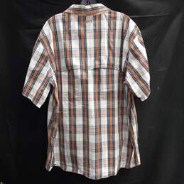 Carhartt Men's Force Relaxed Fit Black/Orange Plaid SS Button Up Size Size XL alternative image