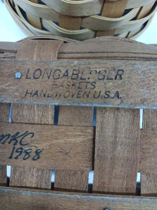 2 Vintage Longaberger Baskets image number 7