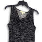 Womens Gray Animal Print Ruched Cowl Neck Knee Length Bodycon Dress Size M image number 3