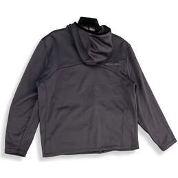 Womens Gray Long Sleeve Hooded Welt Pocket Full-Zip Jacket Size Large alternative image