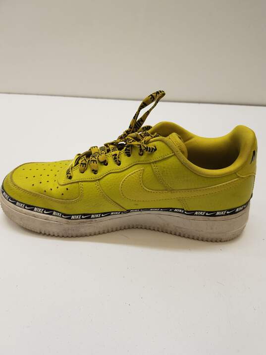 Nike Air Force 1 07 SE Premium Ribbon Overbranded Yellow Men's Size 9 image number 2