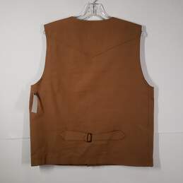 Mens Sleeveless Pockets Notch Lapel Button Front Vest Size Large alternative image