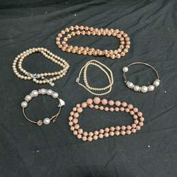 5 pc Pink Toned Costume Pearls Bundle