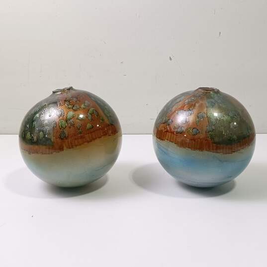 Pair of Decorative Art Glass Bulbs image number 1