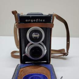Argus Argoflex Double Reflex Camera Vintage Antique With Case Untested