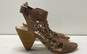 Vince Camuto Evel Brown Leather Cage Sandal Pump Heels Shoes Size 9 M image number 3