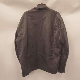 Pronto Vomo Men Black Faux Leather Jacket 3XL alternative image