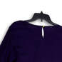 NWT Womens Blue Embroidered Key Hole Back Pullover Blouse Top Size XXL image number 4