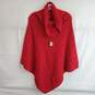 Talbots Red Cable Knit Poncho Sweater NWT Women's Size L image number 1