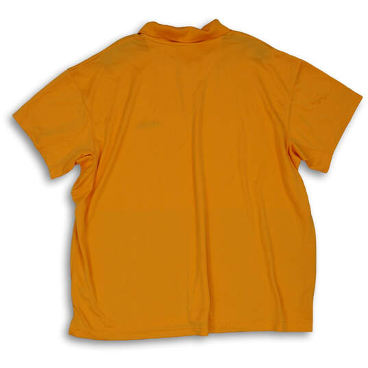 Mens Orange Short Sleeve Omni Shade Sun Protection Golf Polo Shirt Size 4X image number 2