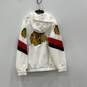 Starter Mens White Chicago Blackhawks Hooded Windbreaker Coat Jacket Size XL image number 2