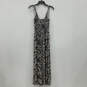 NWT Womens Beige Blue Floral V Neck Spaghetti Strap Maxi Dress Size S image number 2
