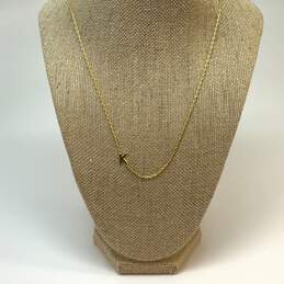 Designer J. Crew Gold-Tone Oval Link Chain K Alphabet Pendant Necklace