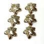Designer J. Crew Gold-Tone Fashionable Faux Pearl Floral Dangle Earrings image number 3