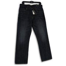NWT Womens Blue Denim Medium Wash Straight Leg Jeans Size 33/32