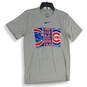 Mens Gray Graphic Print Chicago Club Crew Neck T-Shirt Size Medium image number 1