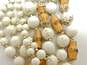 VNTG Mid Century Japan Bamboo & Speckled Bead Multi Strand Necklace image number 4
