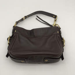 Womens Zoe Brown Leather Adjustable Strap Inner Pockets Zipper Hobo Bag alternative image