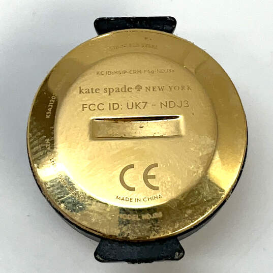 Designer Kate Spade Gold-Tone Black Dial Adjustable Strap Activity Tracker image number 4