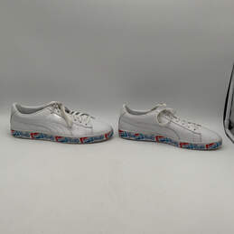 Mens Basket X Pepsi II 368463 02 White Lace Up Low Top Sneaker Shoes Sz 12