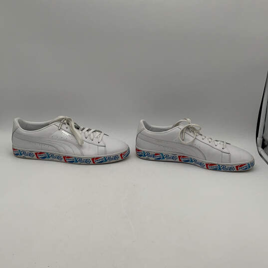 Mens Basket X Pepsi II 368463 02 White Lace Up Low Top Sneaker Shoes Sz 12 image number 1