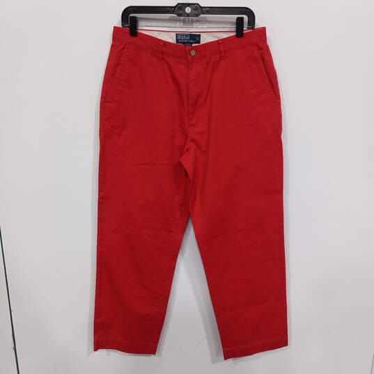 Polo by Ralph Lauren Red Chino Pants Men's Size 33x30 image number 1
