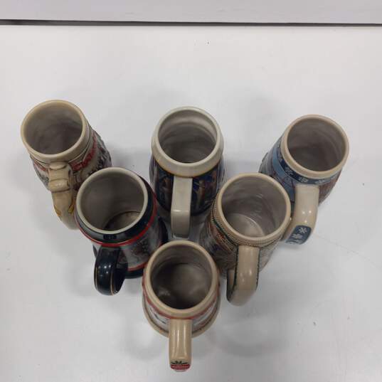 Budweiser Ceramic Beer Mugs Assorted 6pc Lot image number 5