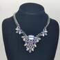 Authentic Givenchy Faceted Crystal Gun Metal Drop Necklace w/COA 73.3g image number 1