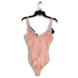 NWT Womens Pink Adjustable Spaghetti Strap One Piece Bodysuit Size L alternative image