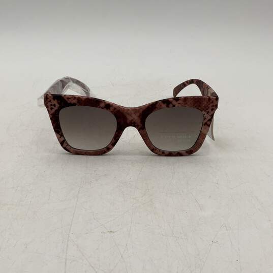 NWT Frye And Co. Womens Pink Snake Skin Print Full Frame Square Sunglasses image number 1