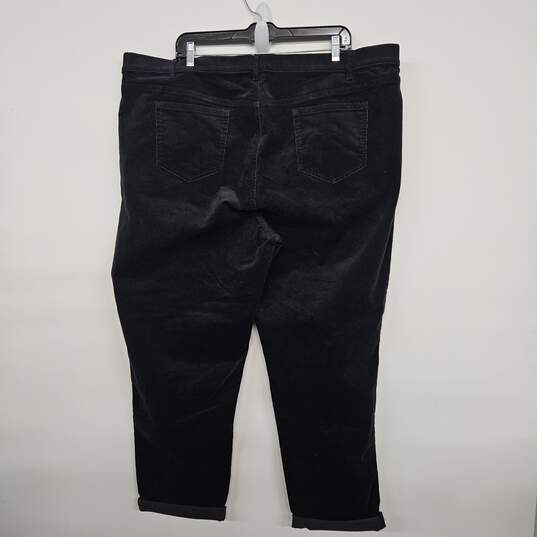 Black Cropped Corduroy Pants image number 2