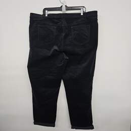 Black Cropped Corduroy Pants alternative image