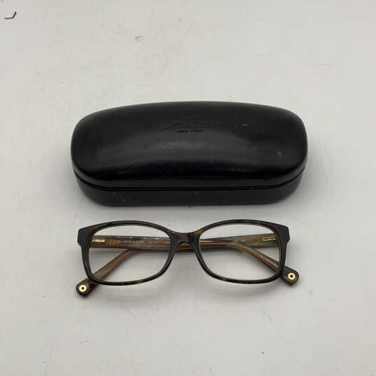 Womens Libby HC 6047 Brown Black Full Rim Prescription Eyeglasses With Case image number 1