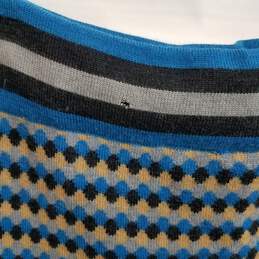 Anthropologie Girls from Savoy Blue Geometric Mesa Sweater Skirt Small alternative image