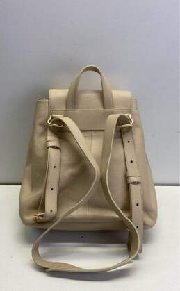 Cole Haan Leather Classic Flap Backpack Beige alternative image