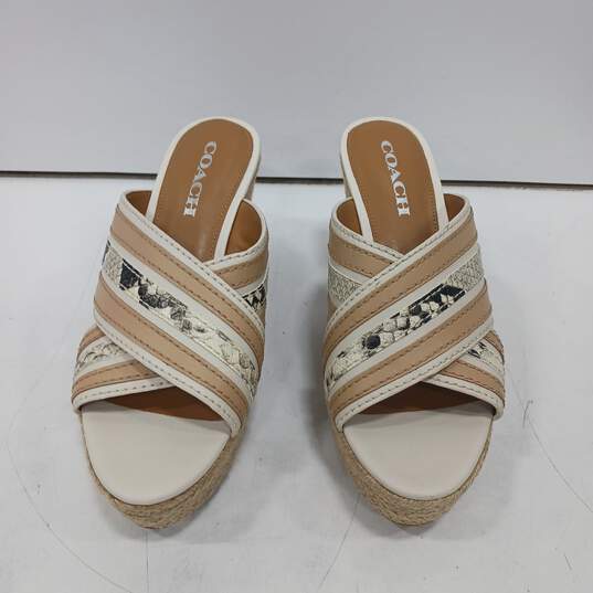 Coach Florentine Wedge Sandals Women's Size 7.5B image number 1