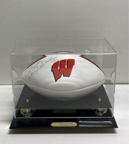 Encased University of Wisconsin Football Signed by former Coach Barry Alvarez