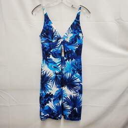 NWT Tommy Bahama WM's Nylon Blend Plumeria Blue & White Cup Dress Size SM Size