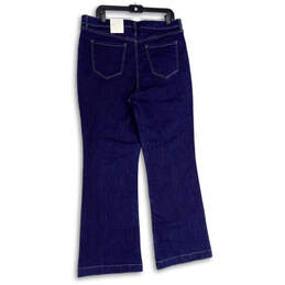 NWT Womens Blue Denim Dark Wash Pockets Regular-Fit Bootcut Jeans Size 18 alternative image