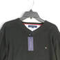 NWT Mens Black Tight- Knit V-Neck Long Sleeve Pullover Sweater Size Large image number 3