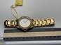 Authentic Womens Angel 28435 Gold-Tone Crystal Quartz Wristwatch With Box image number 6