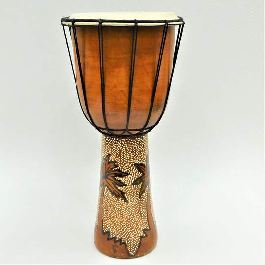 Unbranded Wooden Rope-Tuned Djembe Drum image number 1
